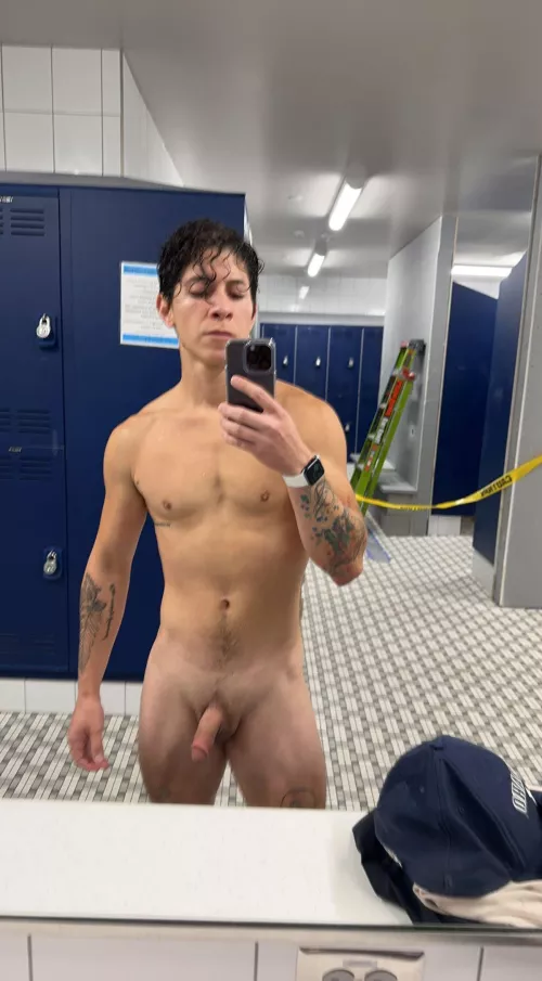 Fresh out of the showers