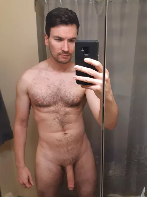 Full face and cock. Nothing hidden. There's something therapeutic about just showing it all