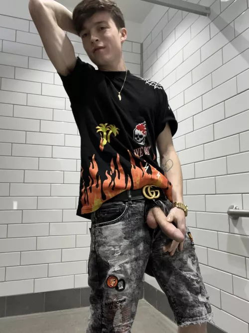 Hope no one comes in the unlocked restroom 👀