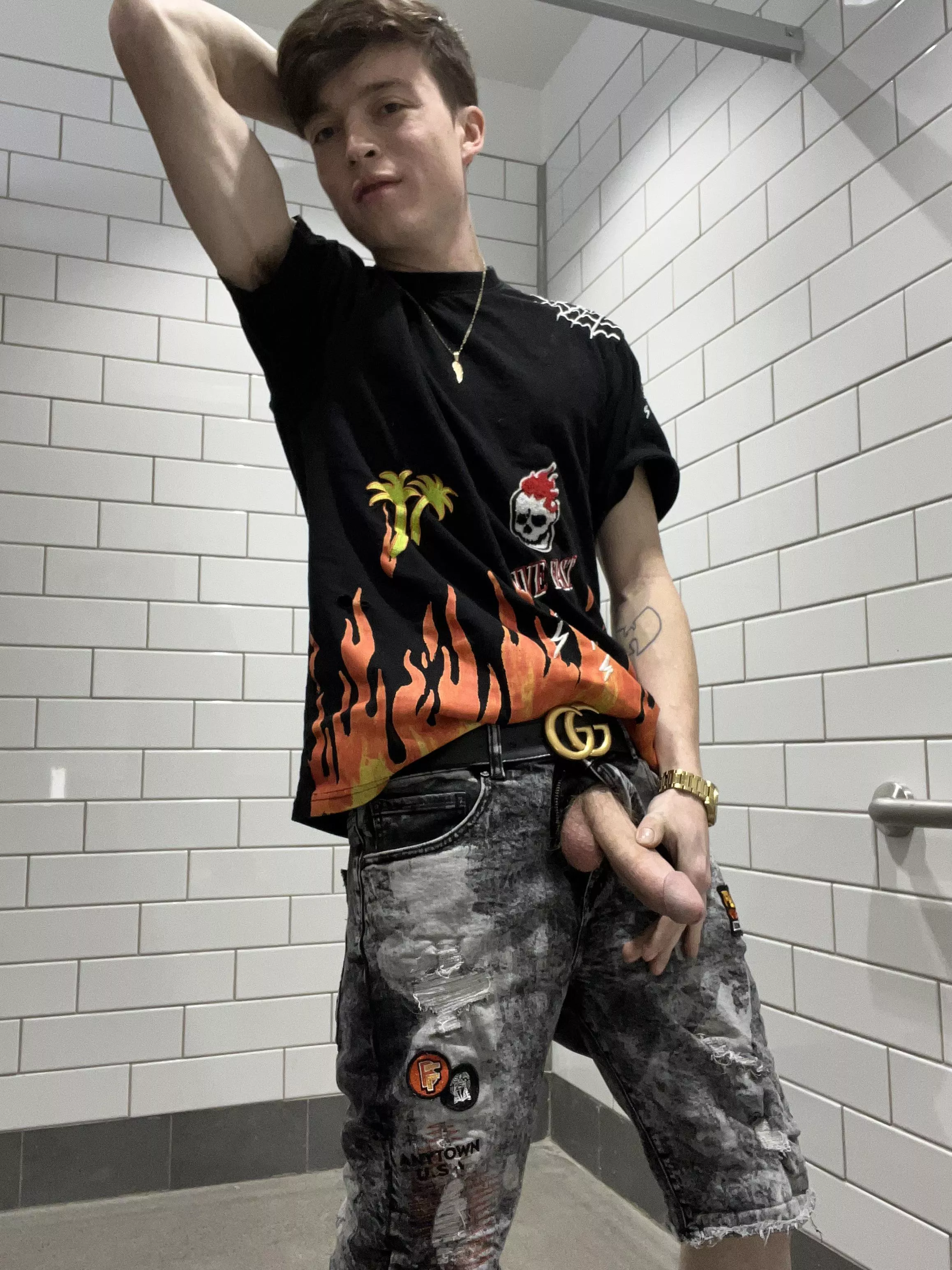 Hope no one comes in the unlocked restroom 👀