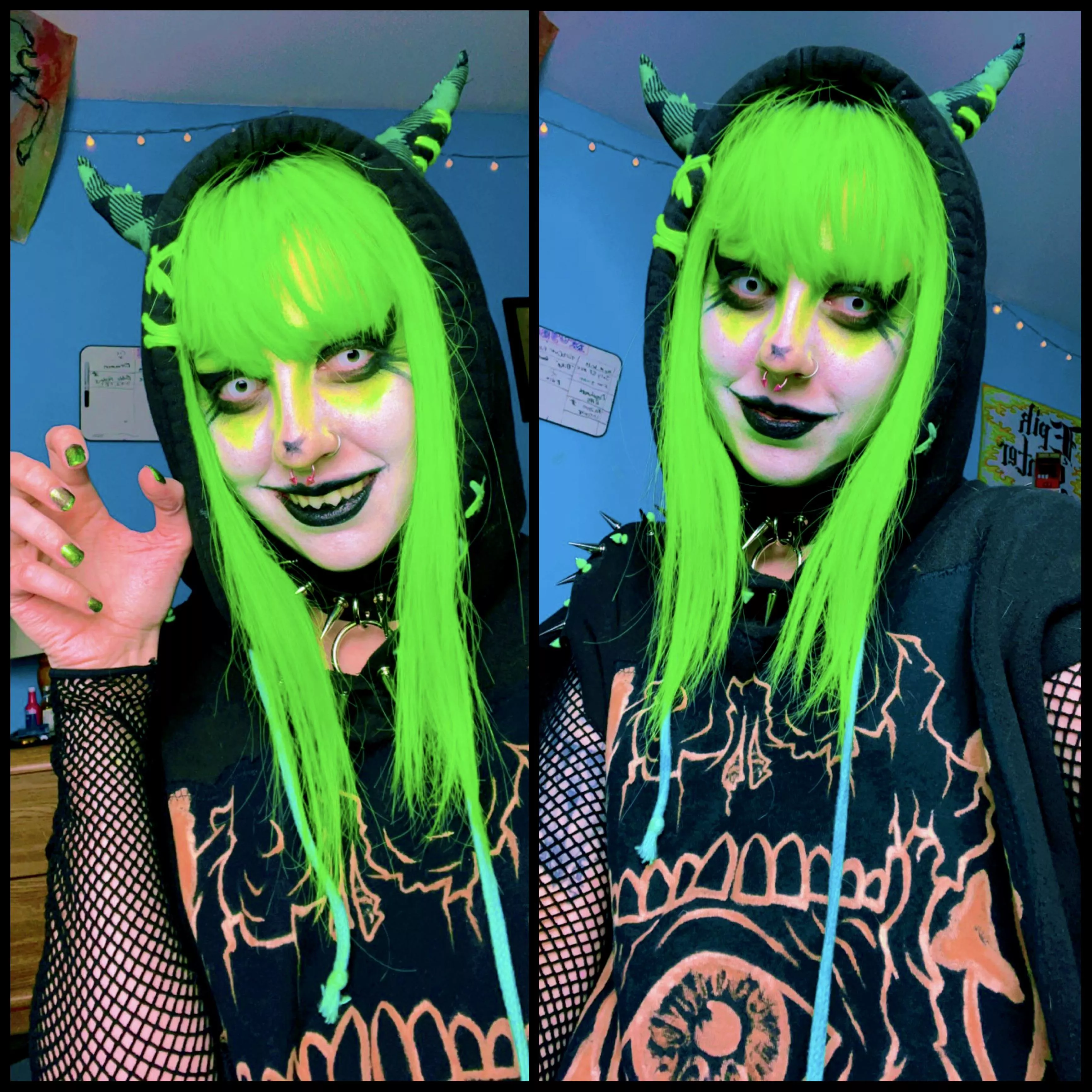 I got all monstered up for a show the other day!