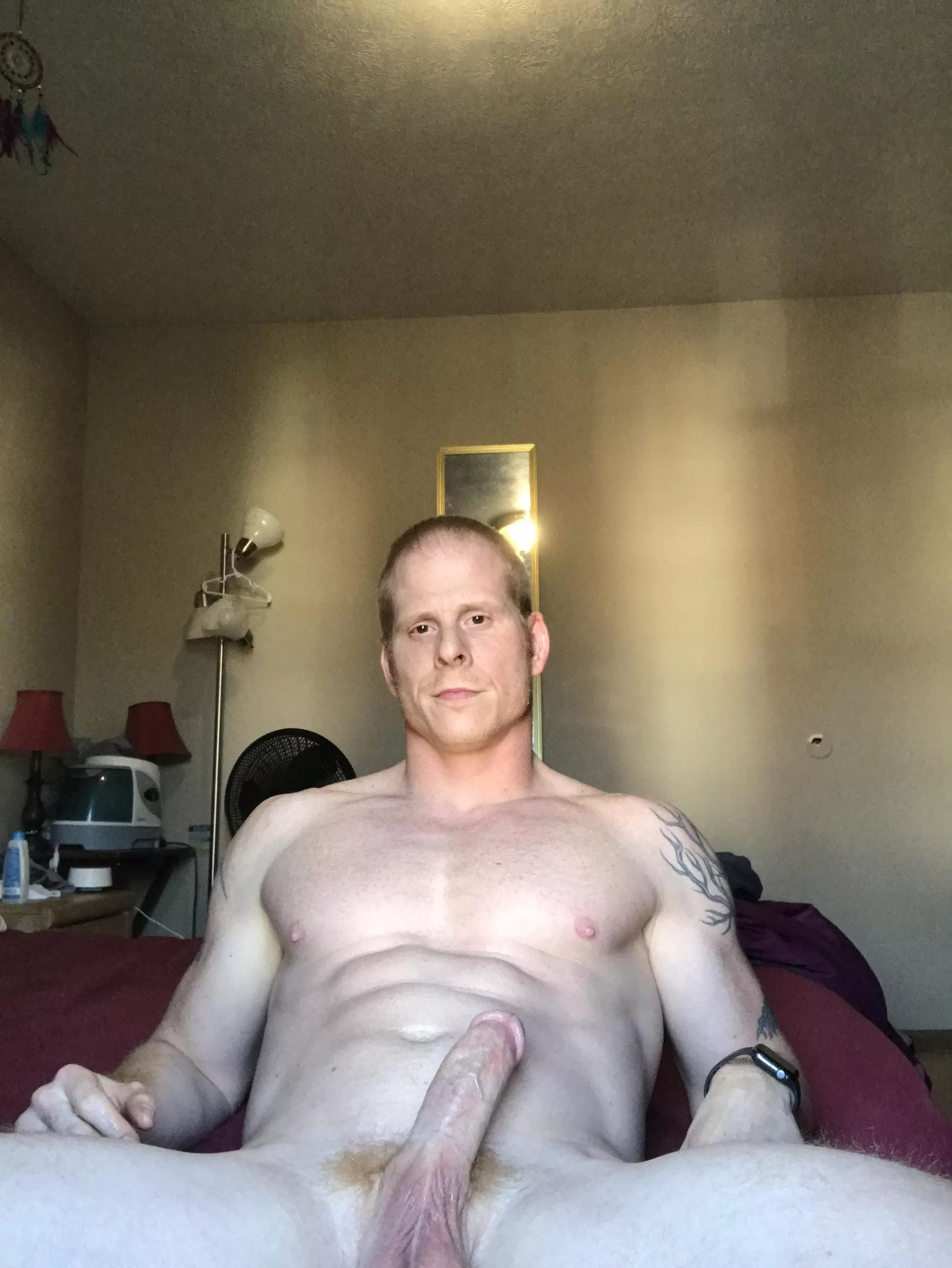 I’m just waiting for you run your tongue up and down me