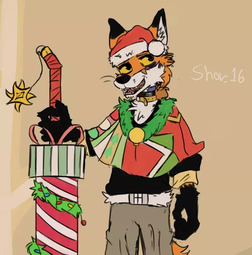 I'm ready for Christmas :3 (art by me)