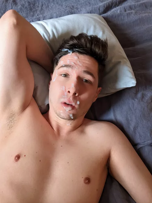 Is there anything more slutty than getting sent the pic he took after giving you a facial?