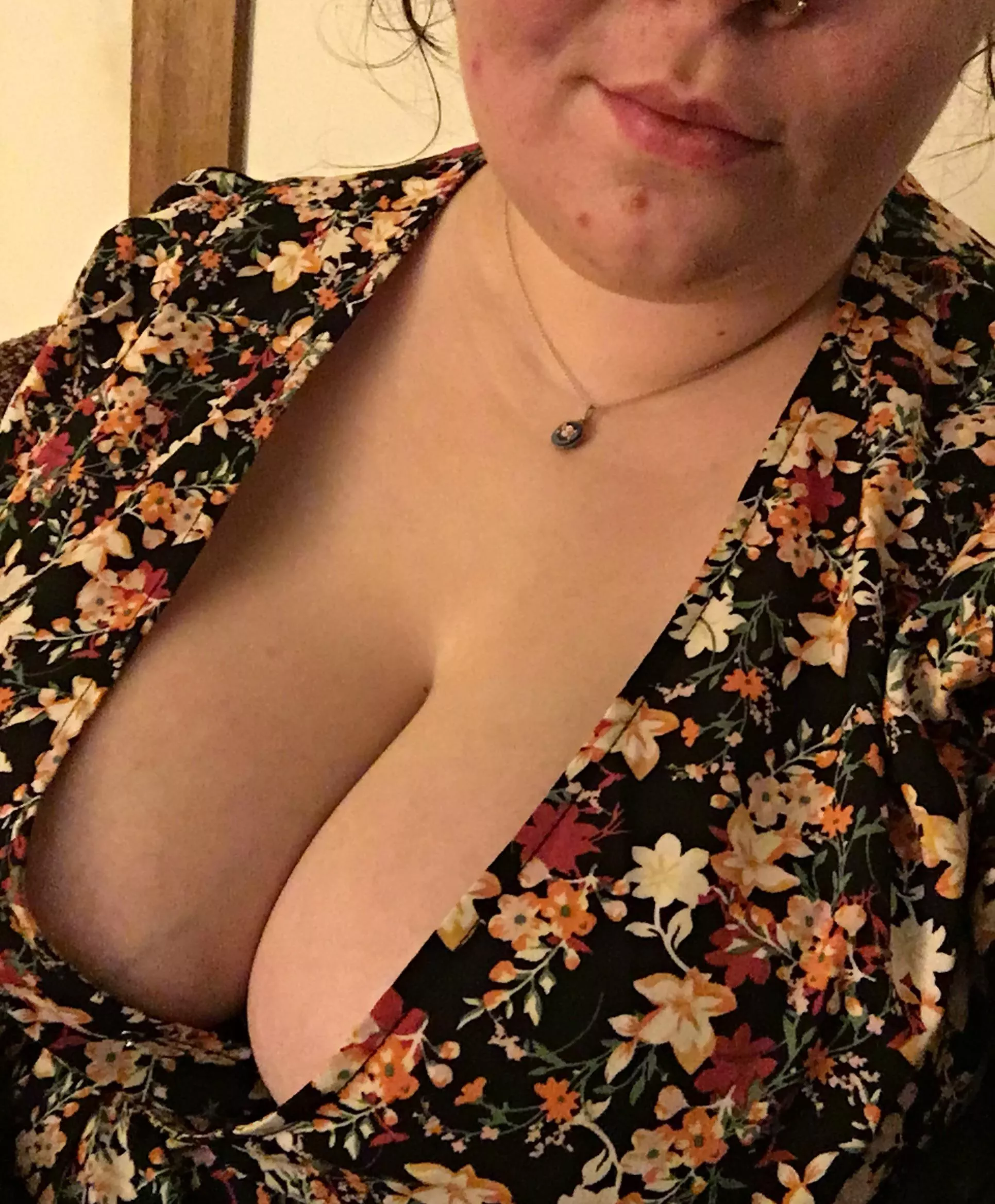 Just a single pringle and her boobs being horny on the couch…