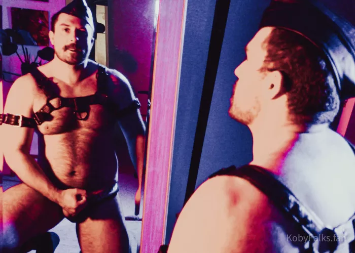 Leather Daddy Jerking