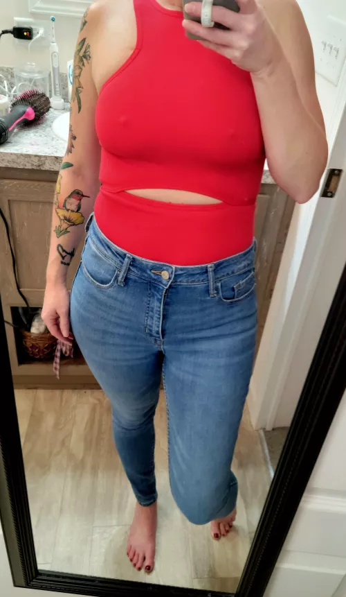 New bodysuit!! Loving this red!!