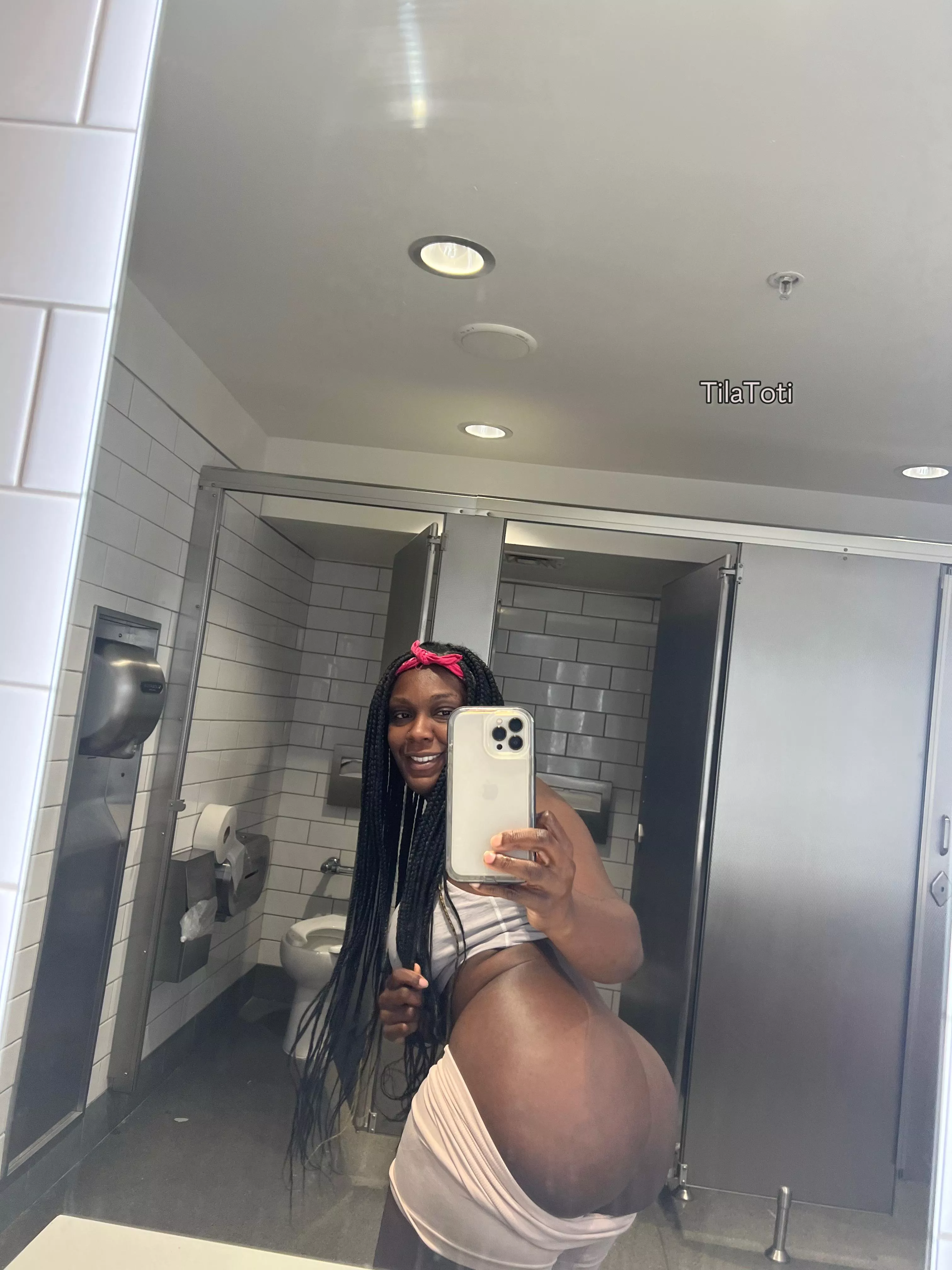 Public bathroom selfie