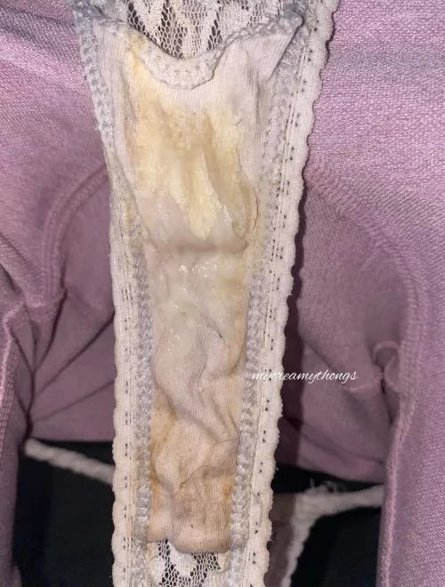 [SELLING] Creamy cummed panties for sale! Add ons available. Message me for prices & more info.