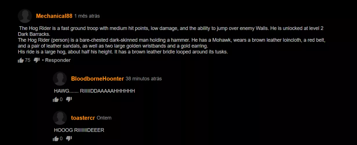 We got a big fan of COC of here