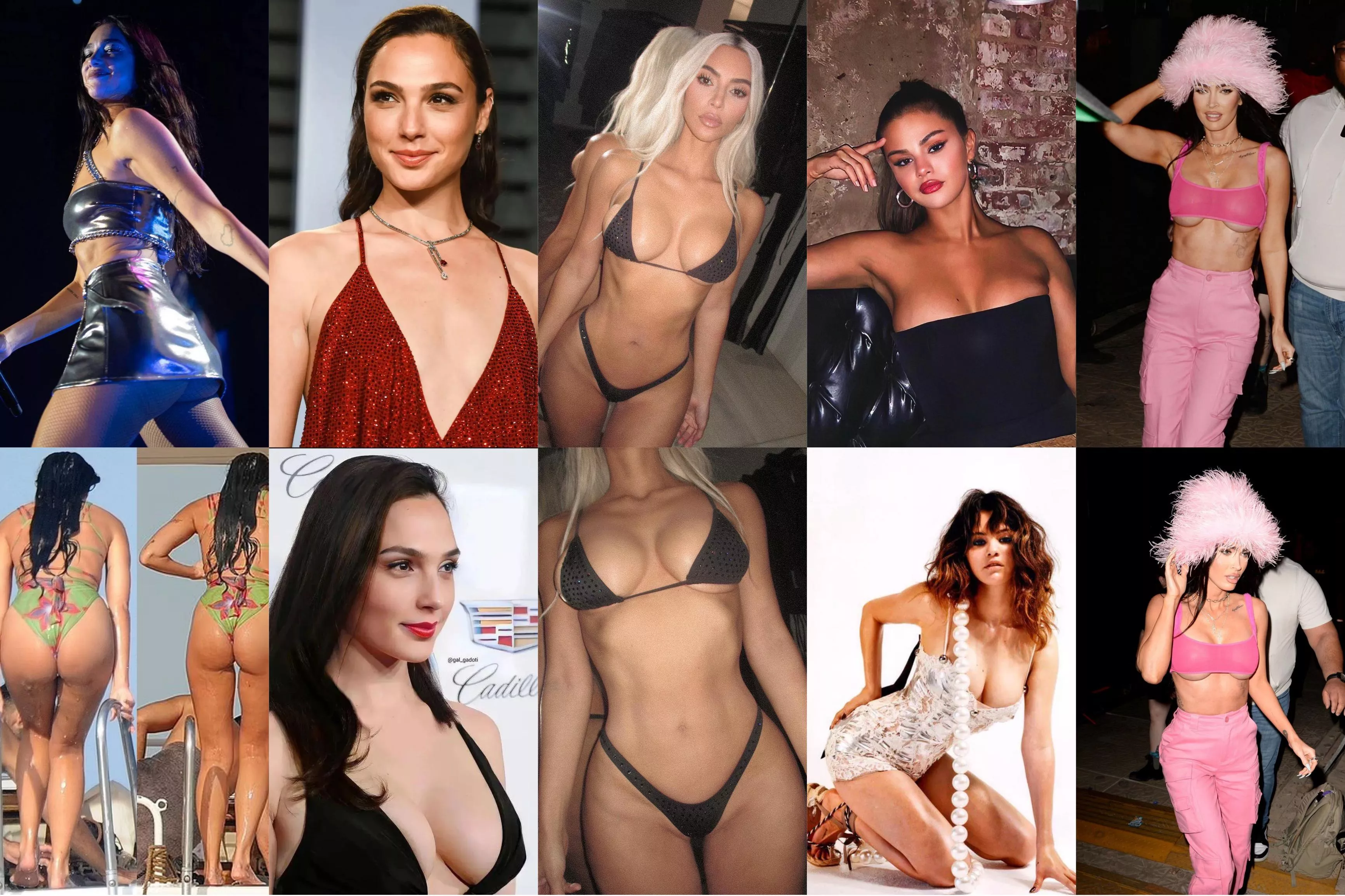 Welcome to December! choose an actress and claim her as a gift of the month! Dua Lipa vs. Gal Gadot vs. Kim Kardashian vs. Selena Gomez vs. Megan Fox