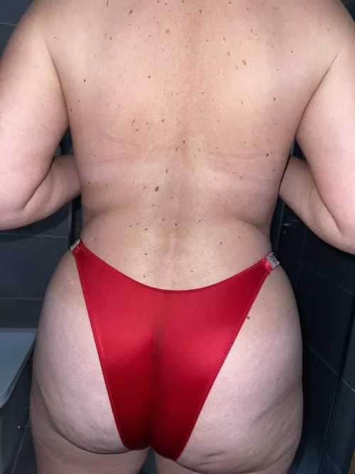 Wife in a pair of shine strap panties