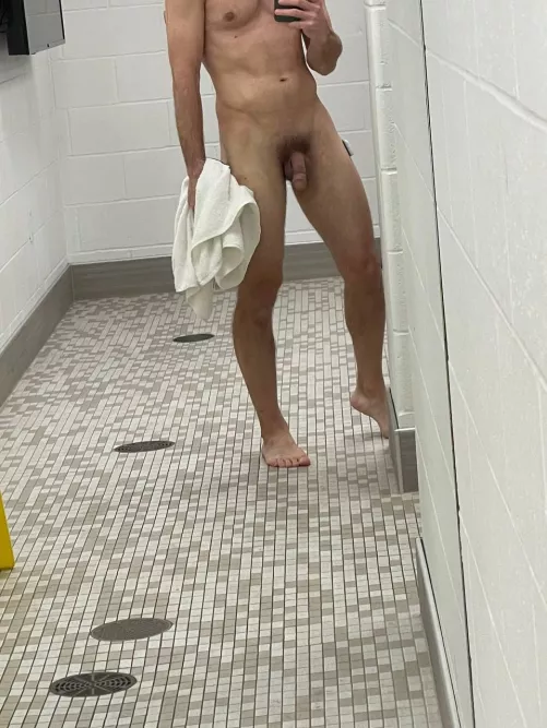 Would you follow me to the shower?