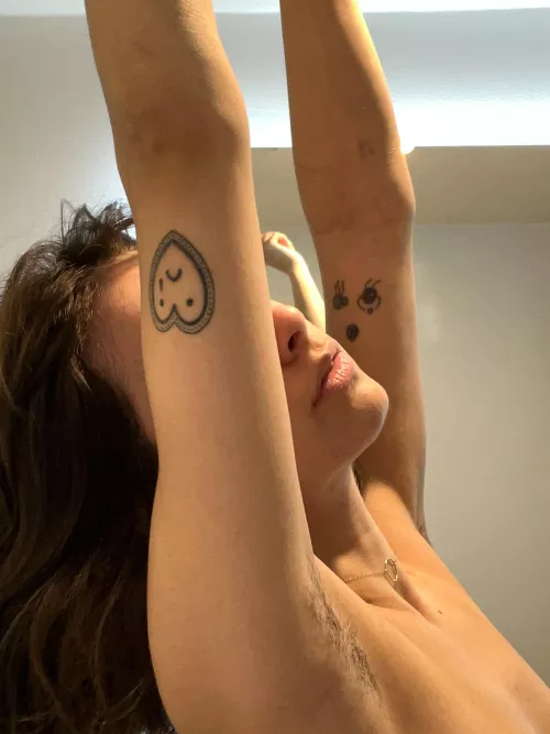 You caught me with my arms up