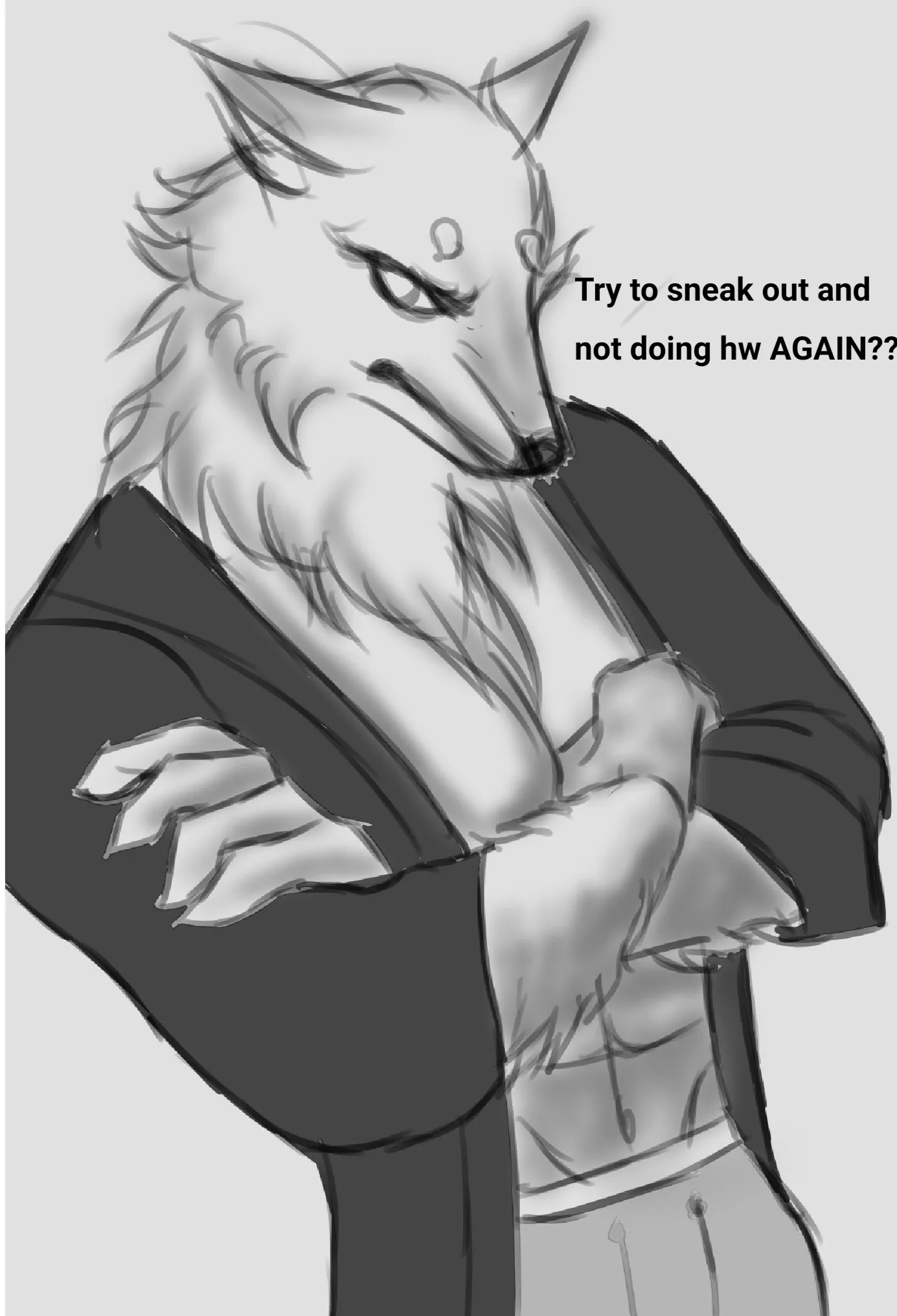 Your uncle caught u try to sneak to go out and skip homework