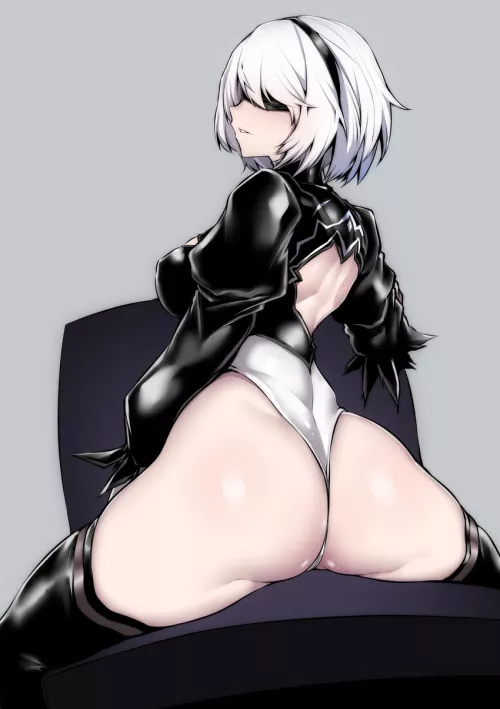 2B's leotard rides deep (gggg)