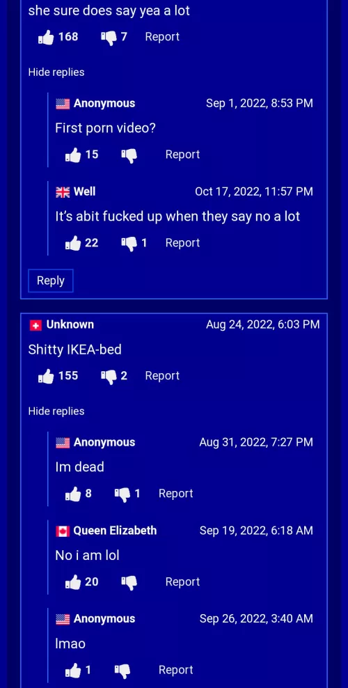 A couple solid comments in one (it's xnxx, I know, I knowww)