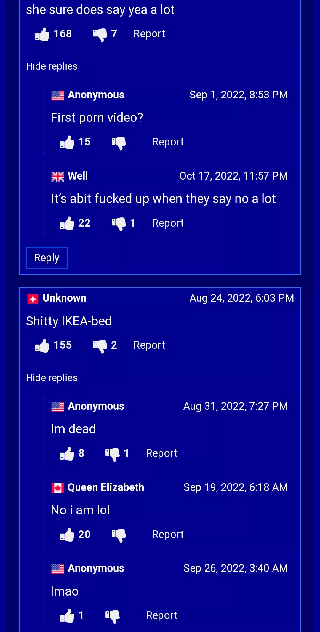 A couple solid comments in one (it's xnxx, I know, I knowww)