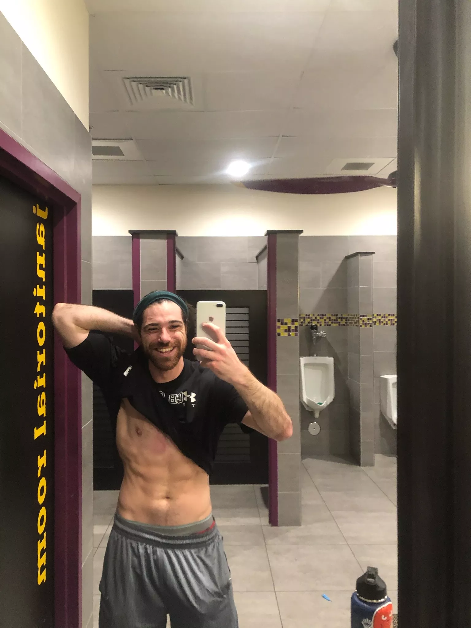 After a workout, a lockerroo[m] selfie