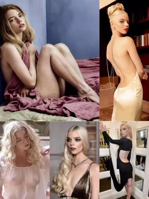 Anya Taylor-Joy is so elegant. The perfect petite body. Let’s talk about how tight she’d be and how she’d take both of our throbbing cocks if we shared her in a very Bi threesome
