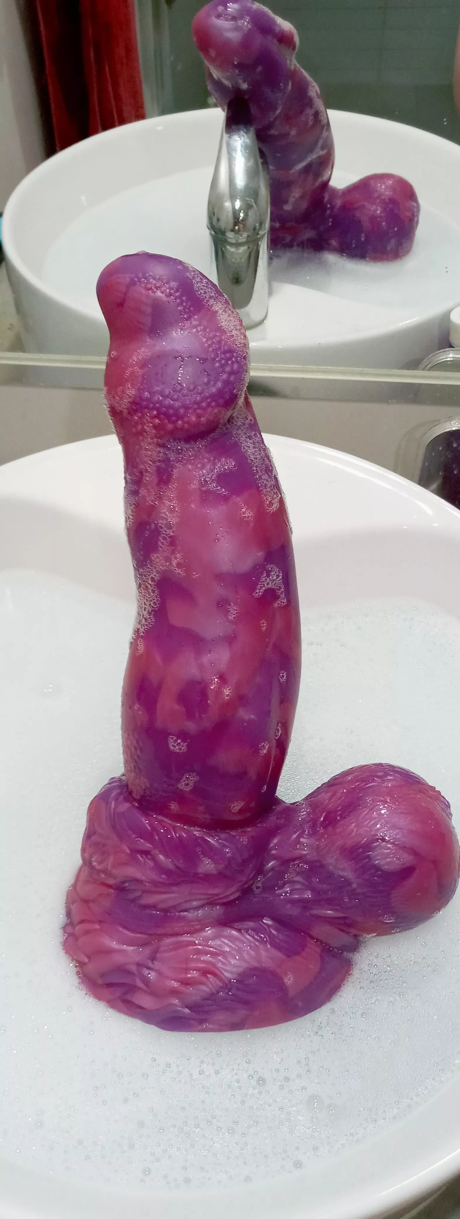 Bath time for my big beautiful Large Ky'el from BD after having him fill me