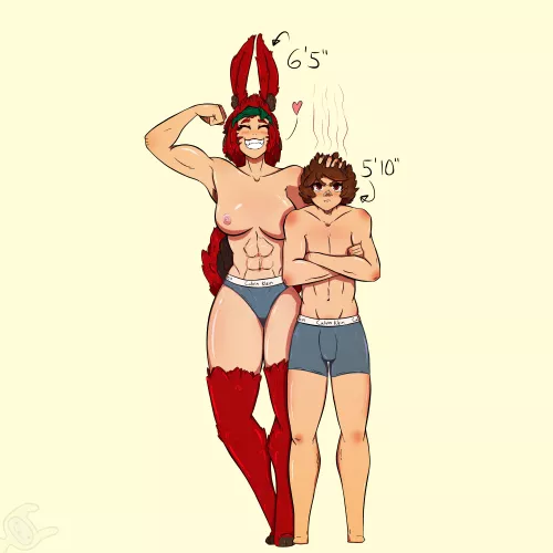 Bun Girl and her Short King (Artist: Me!)