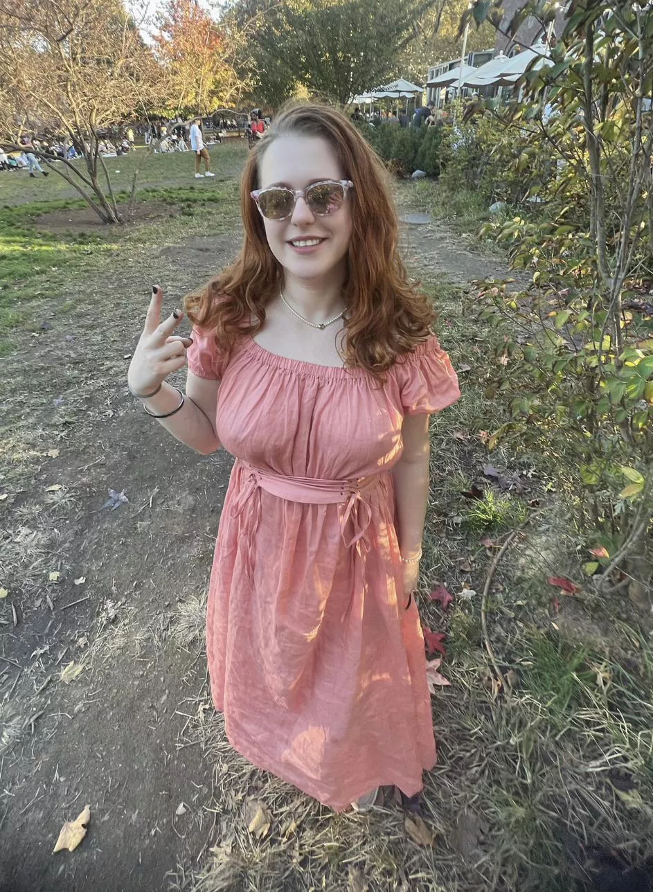 Can you tell I’m not wearing a bra under this dress?