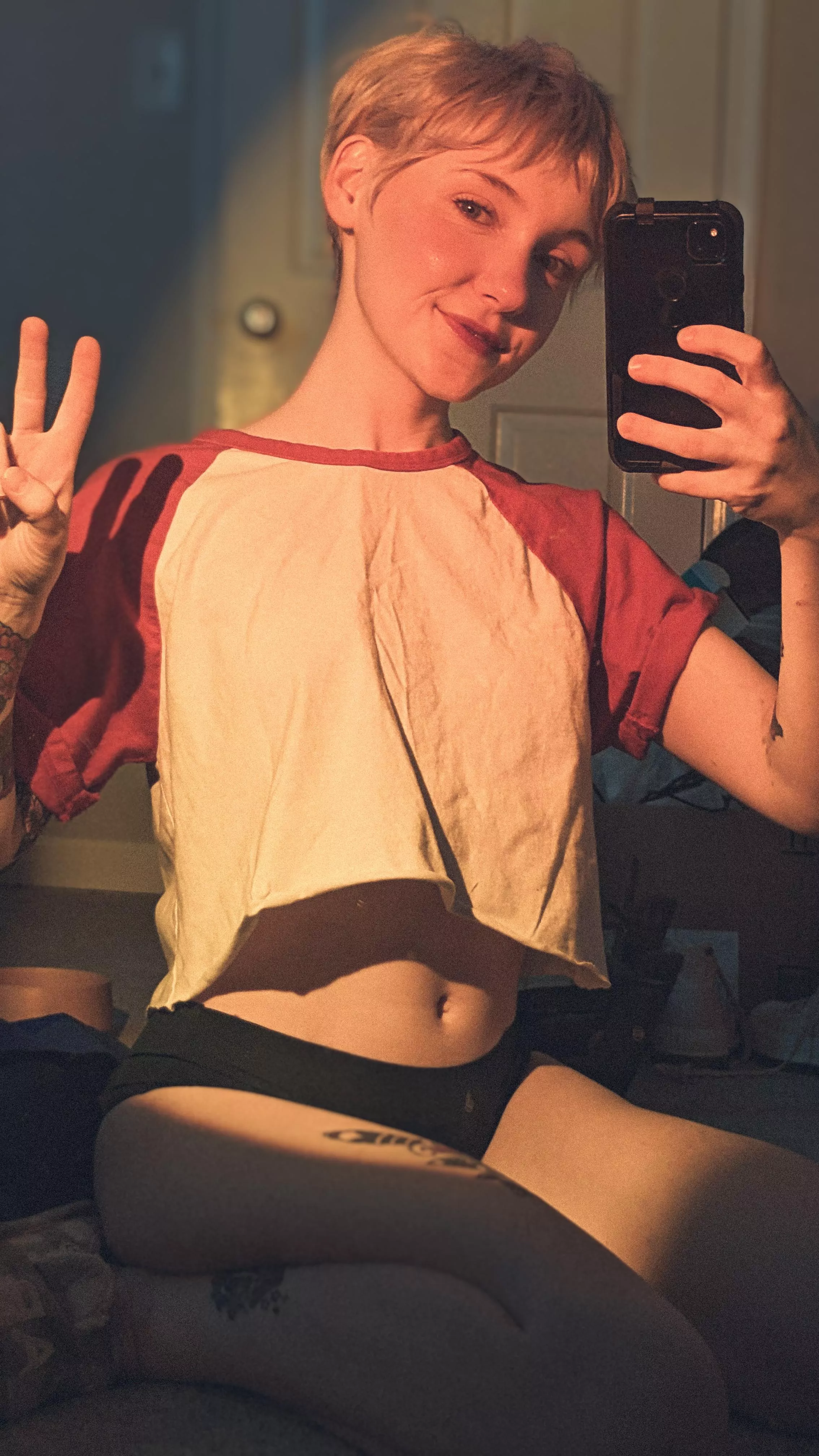 currently cropping all my shirts with safety scissors and no one can stop me [F]