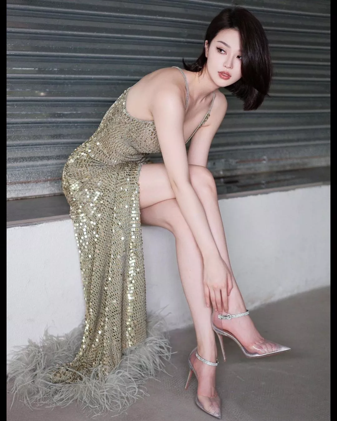 Dress, legs and heels