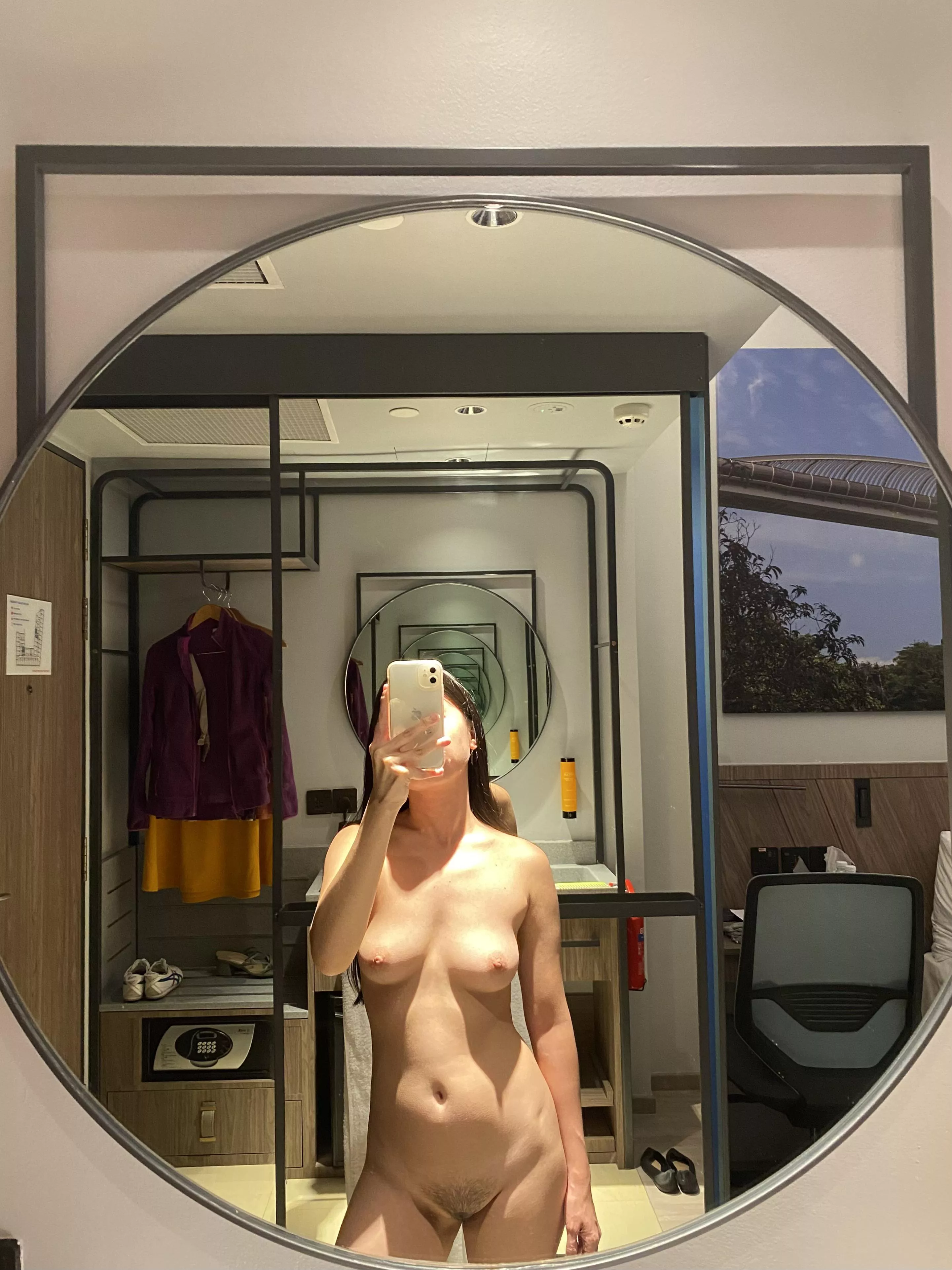 [f] making use of hotel mirror