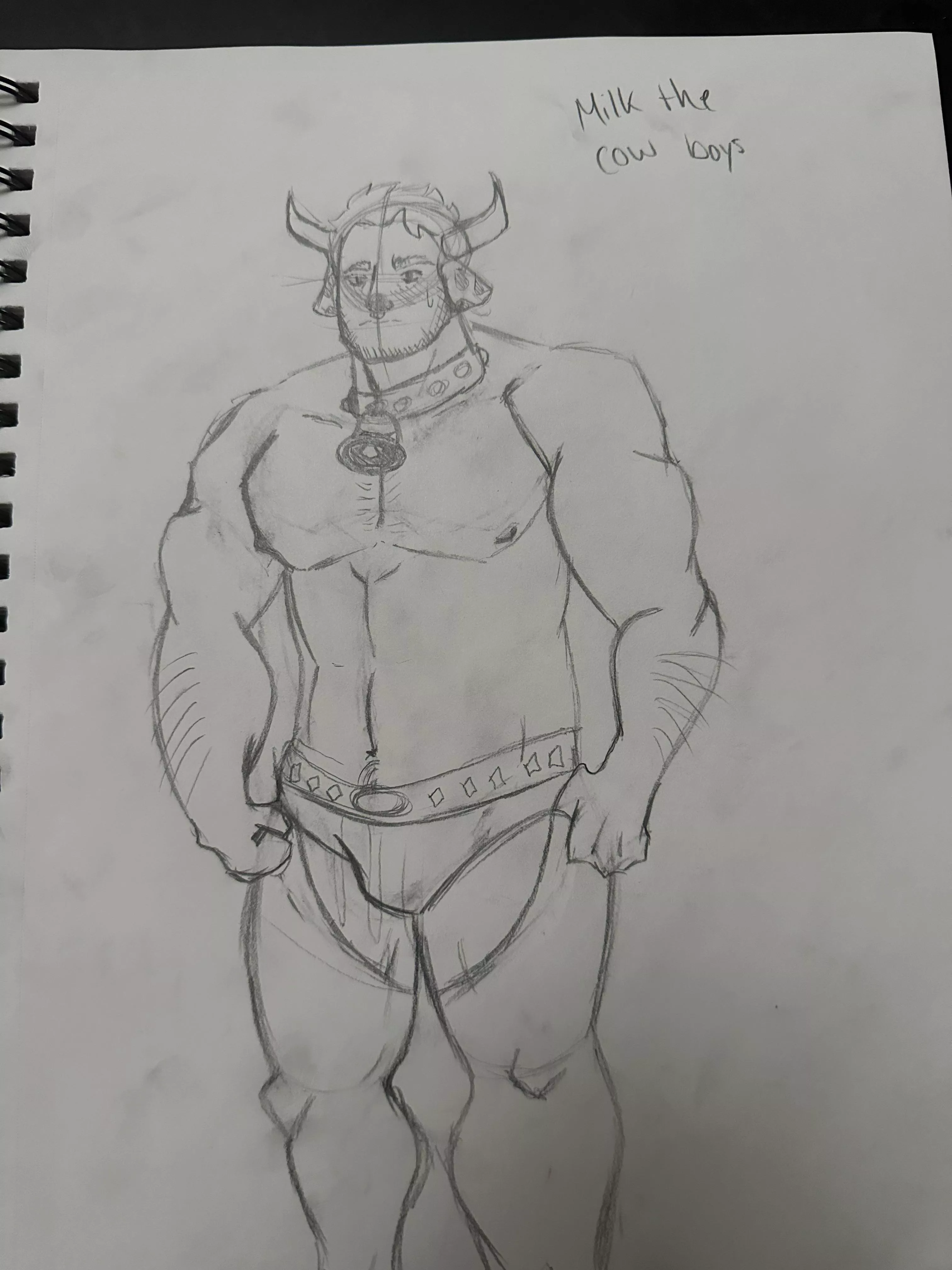 First time drawing bara lmao (please critique or give feedback)