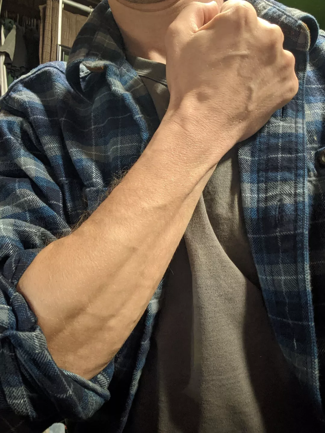 forearms and flannel