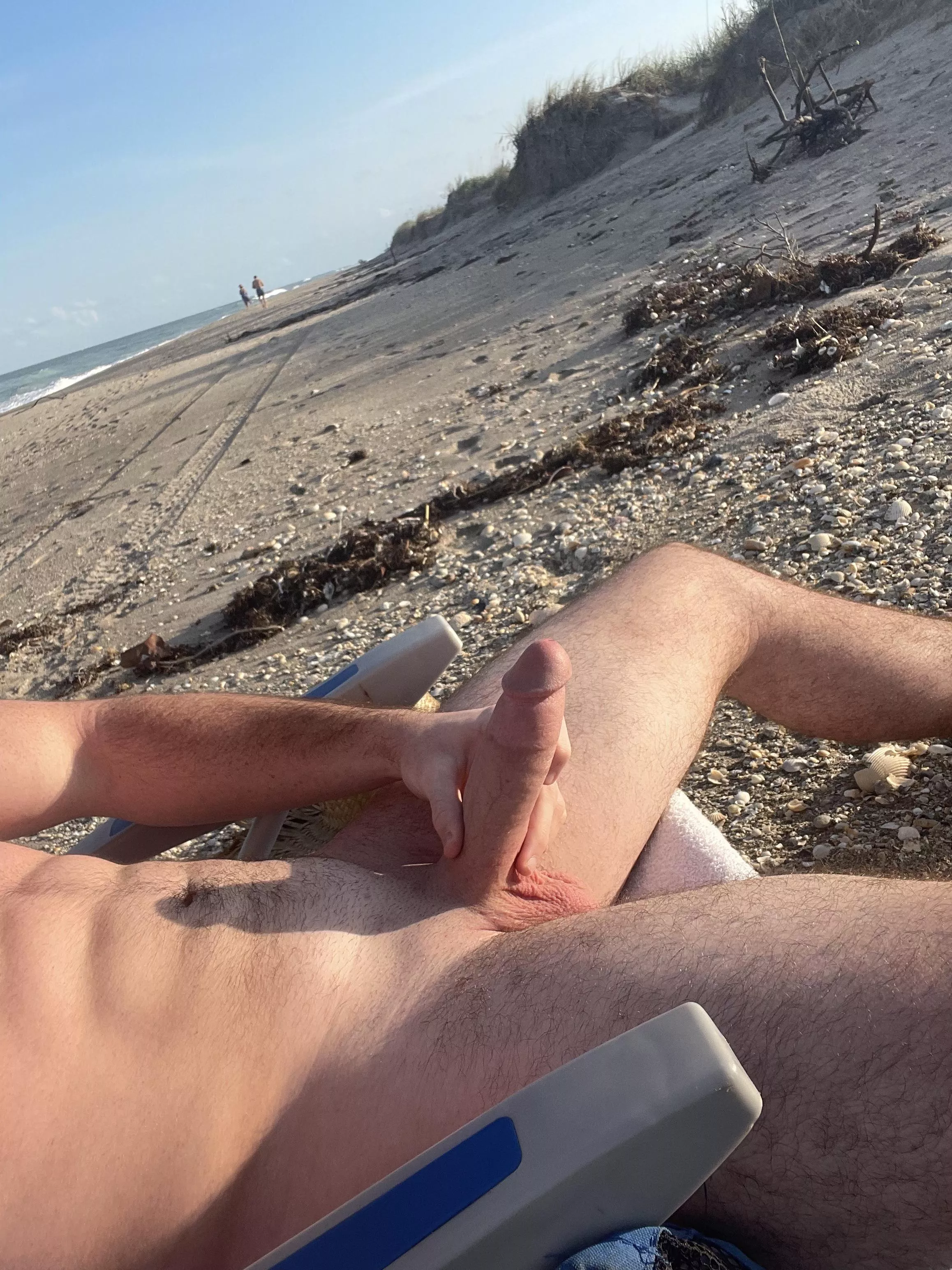 Fully clothed couple walked right by me like this at a beach! The wife was staring