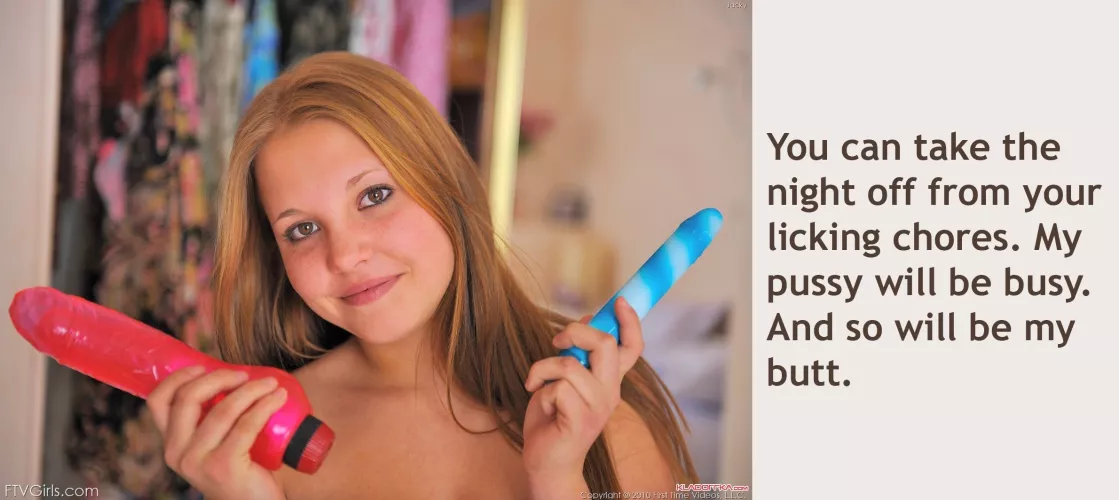 I like how she teases with the fact that you won't even get to go down on her