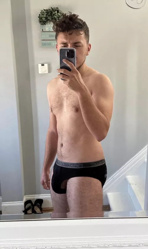 I love when briefs don’t quite fit my package ;)