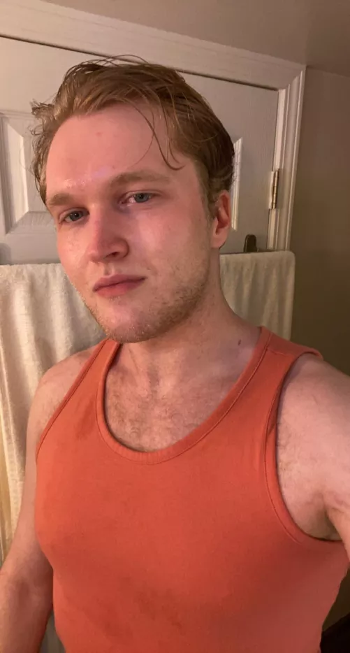 Just got done showering!