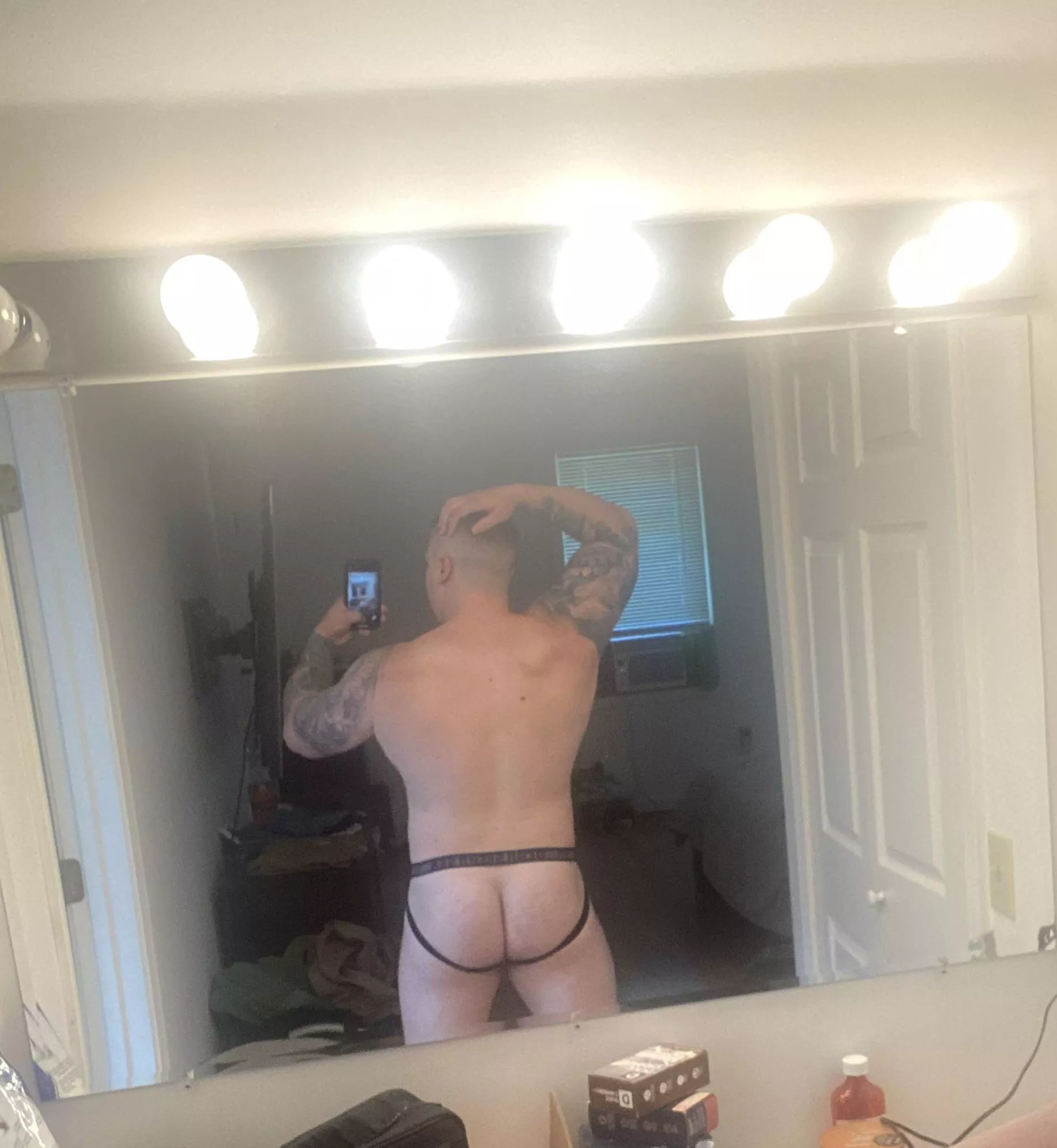 Just making sure the barber did a good job on my hair cut. Daddies the dm is open