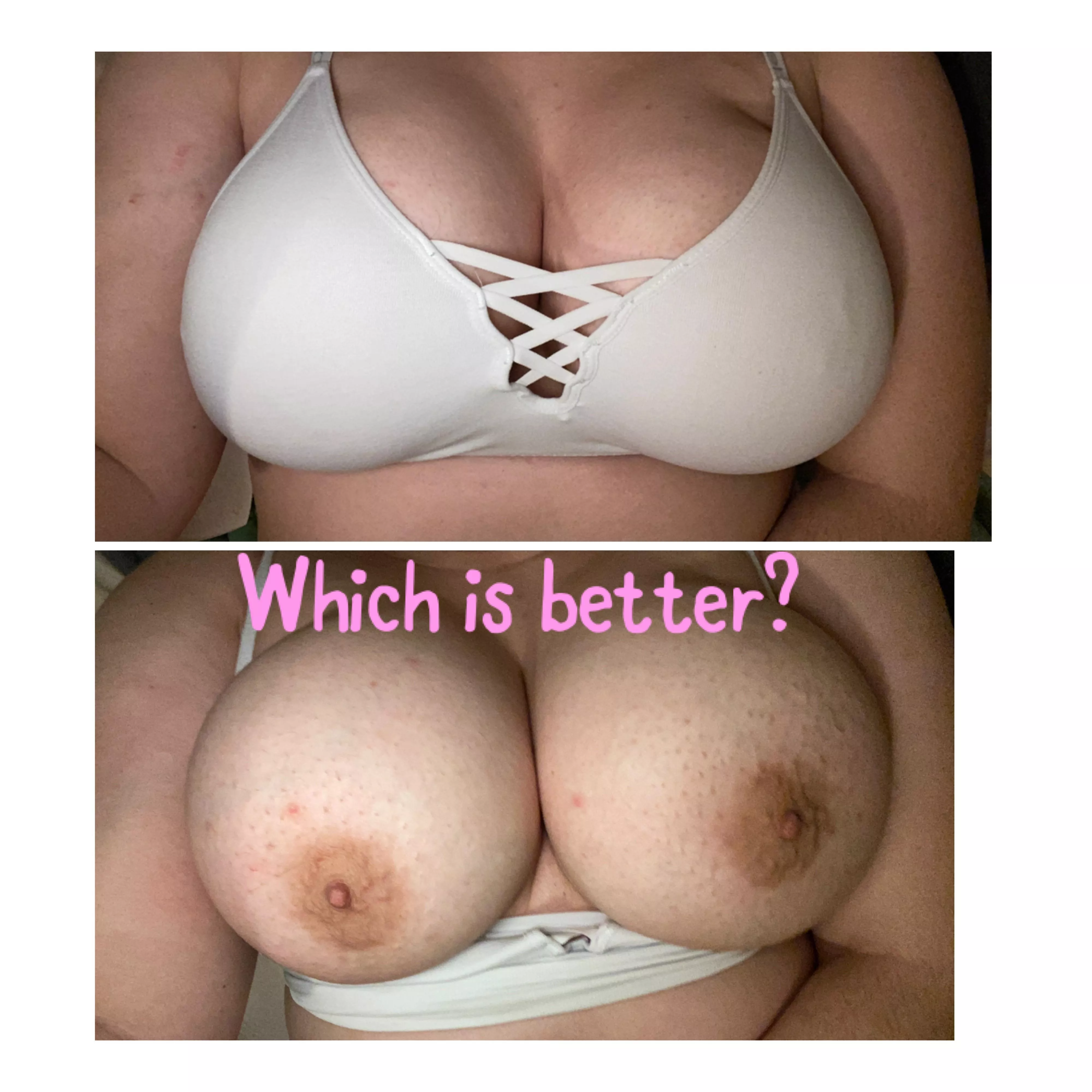 Love how this bra looks, but freeing the nipple is fun too!