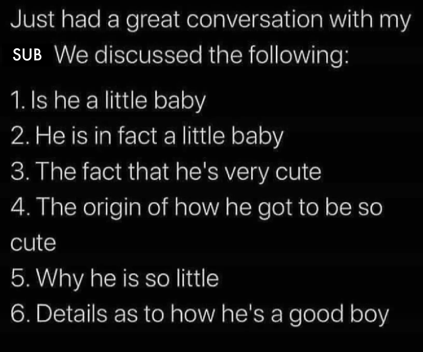 my favourite kind of conversation 💕