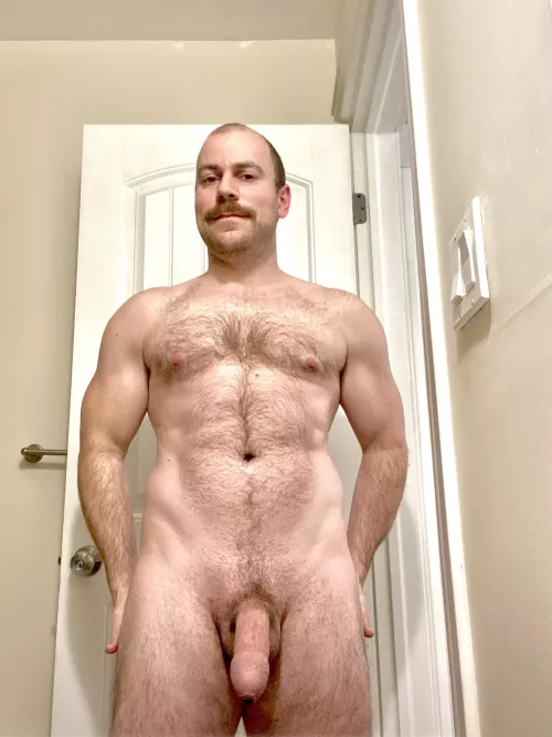 My morning foreskin. Wanna taste it?