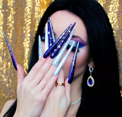 My super long Christmas nails