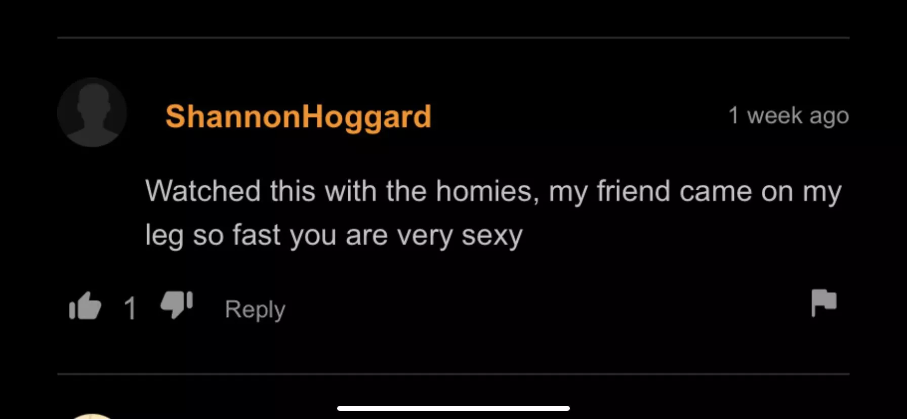 Not sure which is crazier: watching with the homies or your friend cumming on your leg. Apparently it was fast.