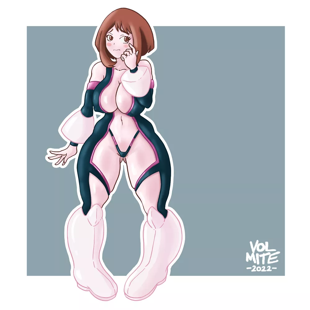 Ochako testing new suits (Volmite)