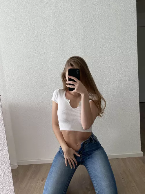 On the way to the shower...