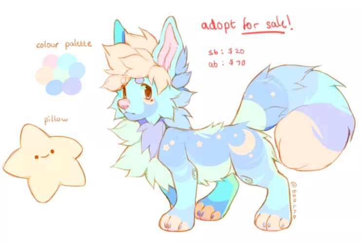 pastel doggo design i made ❤ (@b.e.a.n.c.h.a on insta)