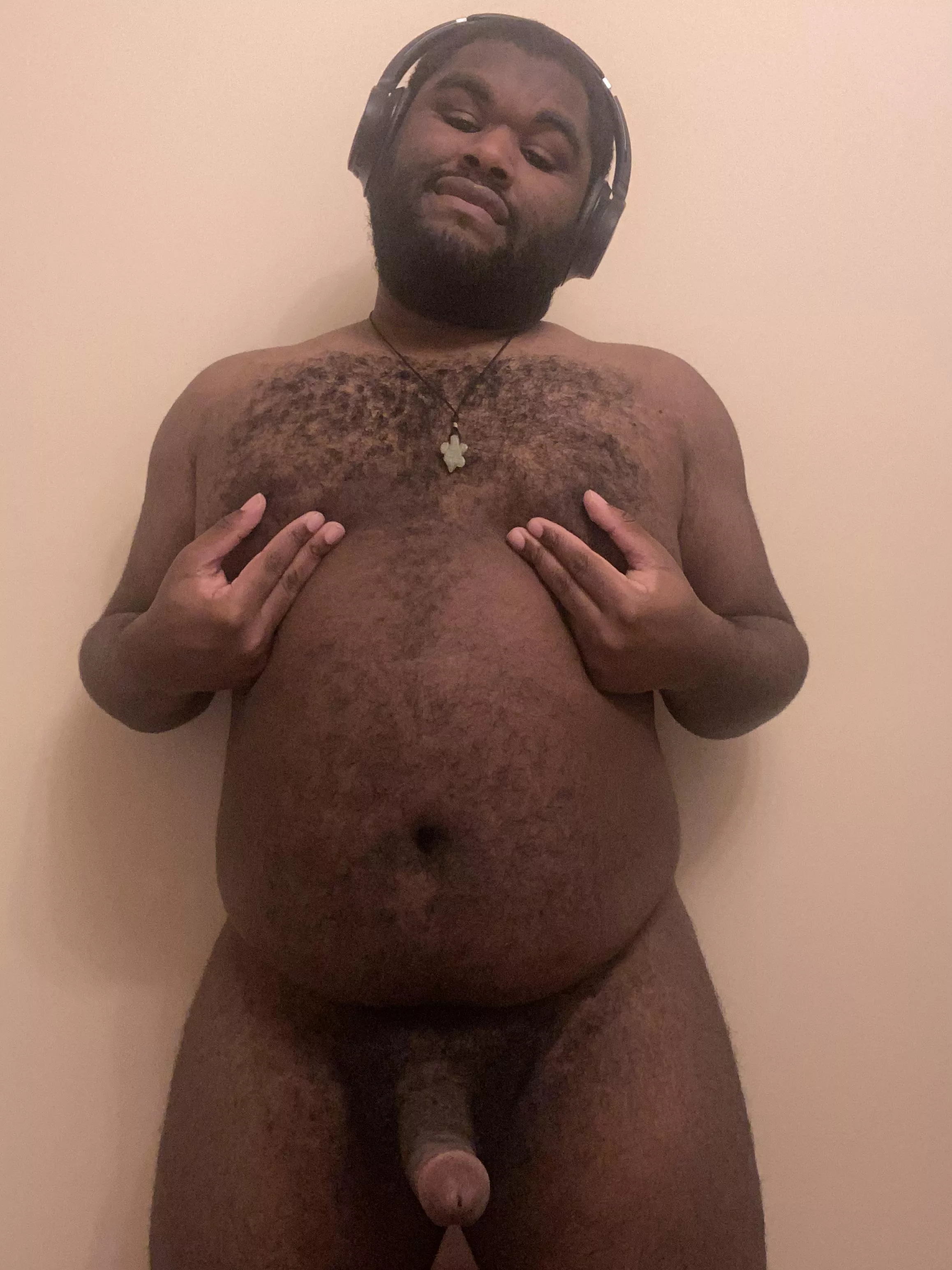 Play with my nipples as you suck my cock.