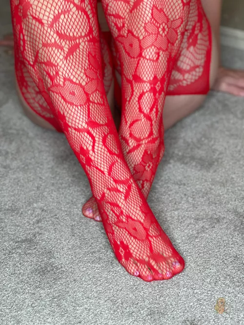 Red fishnets