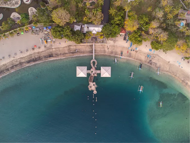 Senggigi beach pier, Lombok, Indonesia