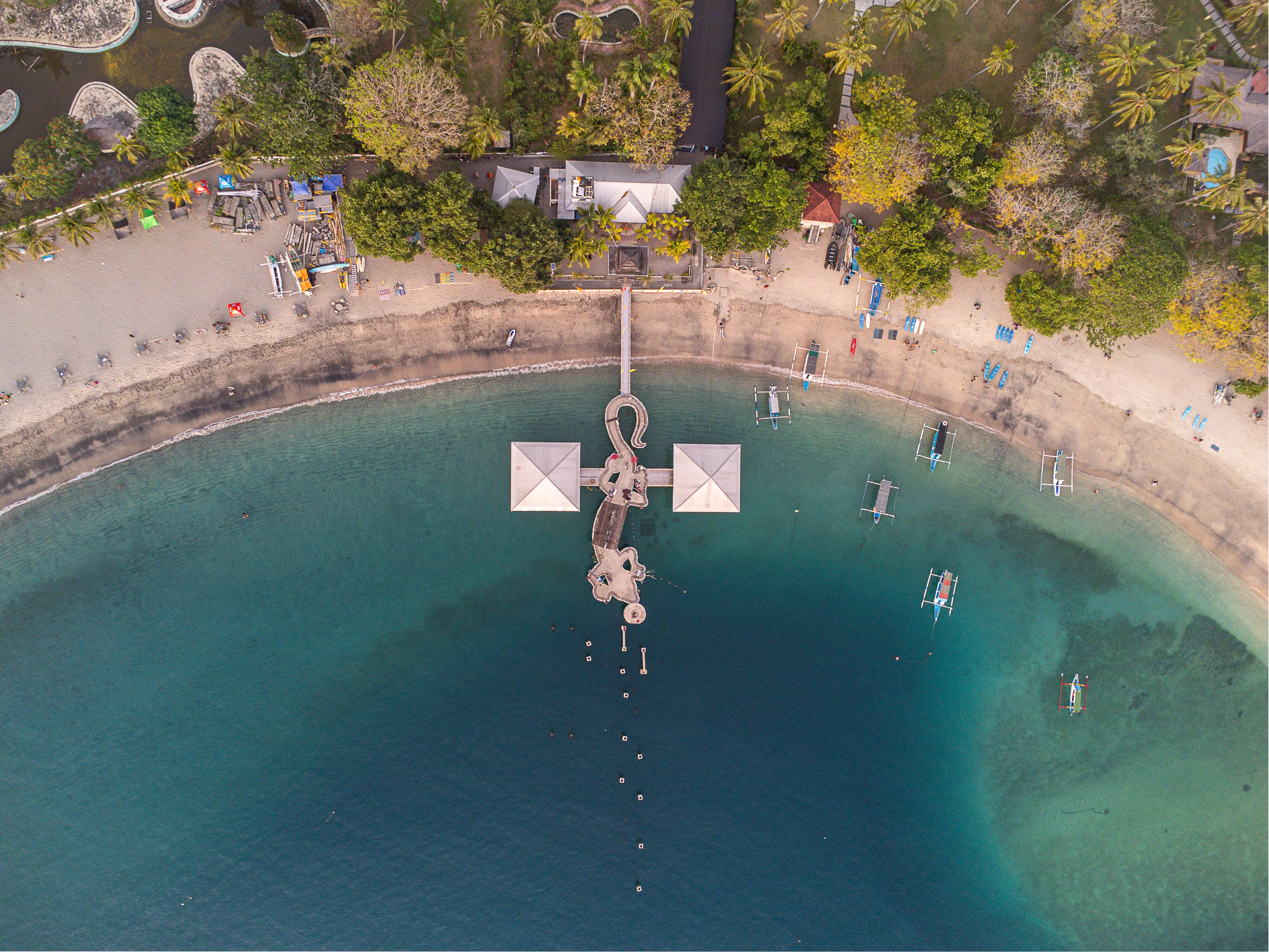 Senggigi beach pier, Lombok, Indonesia