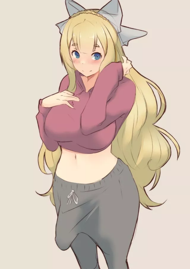 She's only half erect